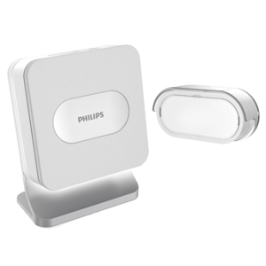 Philips WelcomeBell Basic wireless doorbell, 4 ringtones to choose from, operation range u