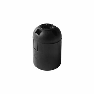 Objímka žiarovky z termoplastu E27, čierna