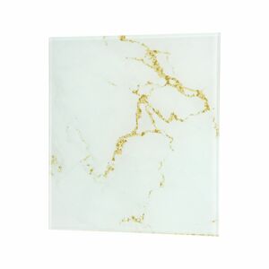 Ozdobný panel Glass univerzálny, lesklý mramor biela/zlatá farba (ORNO)