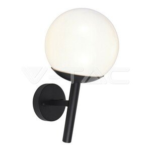 Nástenná lampa 1*E27 Matt Black Opal C Ball Down VT-1224 (V-TAC)