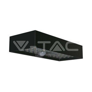 6W LED solárne nástenné svietidlo Tehlová lítiová batéria čierna 4000K 900lm VT-406 (V-TAC