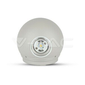 6W LED nástenné svietidlo biele okrúhle IP65 3000K 660lm VT-836 (V-TAC)