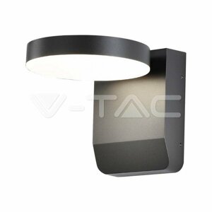 17W LED nástenné svietidlo čierne okrúhle 3000K IP65 VT-11020 (V-TAC)