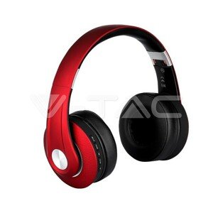 Bezdrôtové Bluetooth slúchadlá s nastaviteľnou hlavou 500mAh červená W/BAG VT-6322 (V-TAC)