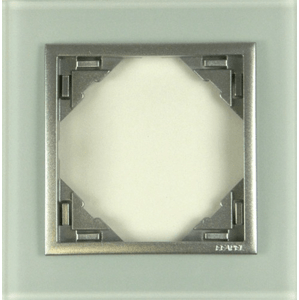 Rámček 1-násobný sklo/hliník LOGUS90 Crystal (EFAPEL)