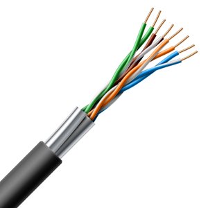 Kábel FTP Cat.5E PE 305m/box SXKD-5E-FTP-PE čierny, vonkajší, drôt (SOLARIX) -