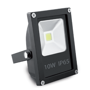 reflektor LED 10W, zz, 6400K, 800lm, IP65 230V, IP65, čierny, SLIM (GTV)
