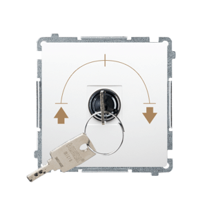 Ovládač žalúzií spínačový 5A/230V na kľúč (SP) biela SIMON Basic (simon)