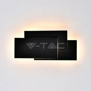 Nástenné LED svietidlo 12W, 3000K, 1100lm, čierne VT-712 (V-TAC)