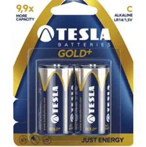 batéria LR14, 1,5V, 7200mAh, Alkaline, gold+ (TESLA) cena za 1ks batérie
