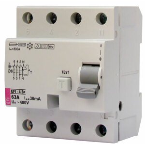 Chránič prúdový EFI-4 4p B+ 63/0,1A (ETI)