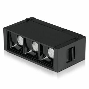 Bodové lištové LED svietidlo MAGNETIC 3W, 3000K, 240lm, 24V, čierna VT-4143 (V-TAC)