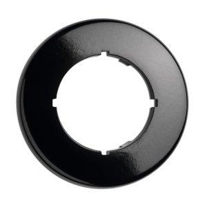 Rámček okrúhly 1-násobný, čierny bakelit (THPG)