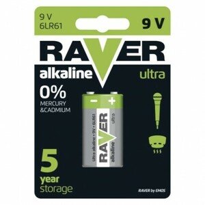 Alkalická batéria RAVER 6LF22 (9V) (EMOS)