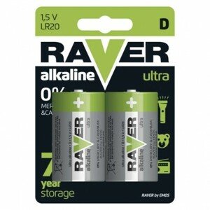 Alkalická batéria RAVER LR20 (D) (EMOS)