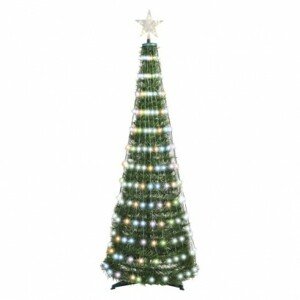LED vian. strom so svetelnou reťazou a hviezdou, 1,8 m, vnútorný, RGB, ovládač, časovač (E