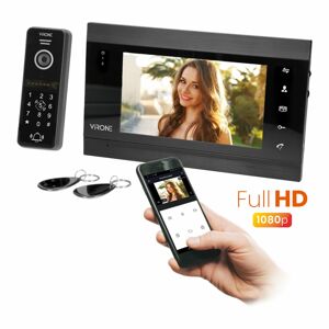 Videovrátnik VIFIS Full HD , handsfree, 7" LCD, , kódový zámok, čítačka kariet, čierna