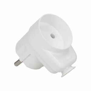 Angled plug 2P with socket, white