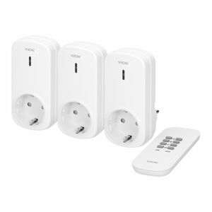 Set of wireless sockets with remote control, 3+1, Schuko