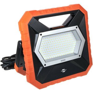 Reflektor stavebný LED 115W, 12700lm,  oranžový so zásuvkou a 5m káblom (Brennenstuhl)