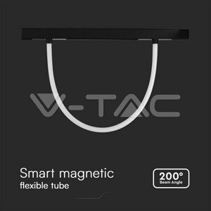 11W LED Smart Magnetic Track Light Flexibilná trubica 1M CCT: 3V1 stmievateľná čierna VT-4