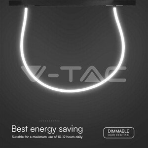 23W LED Smart Magnetic Track Light Flexibilná trubica 2M CCT: 3V1 stmievateľná čierna VT-4